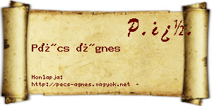 Pécs Ágnes névjegykártya