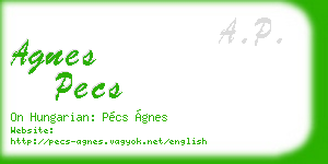 agnes pecs business card